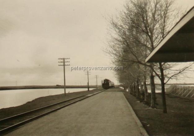 Peter Provenzano Photo Album Image_copy_145.jpg - The Regina bound train pulling into the Weyburn station. Saskatchewan province, Canada - 1942.